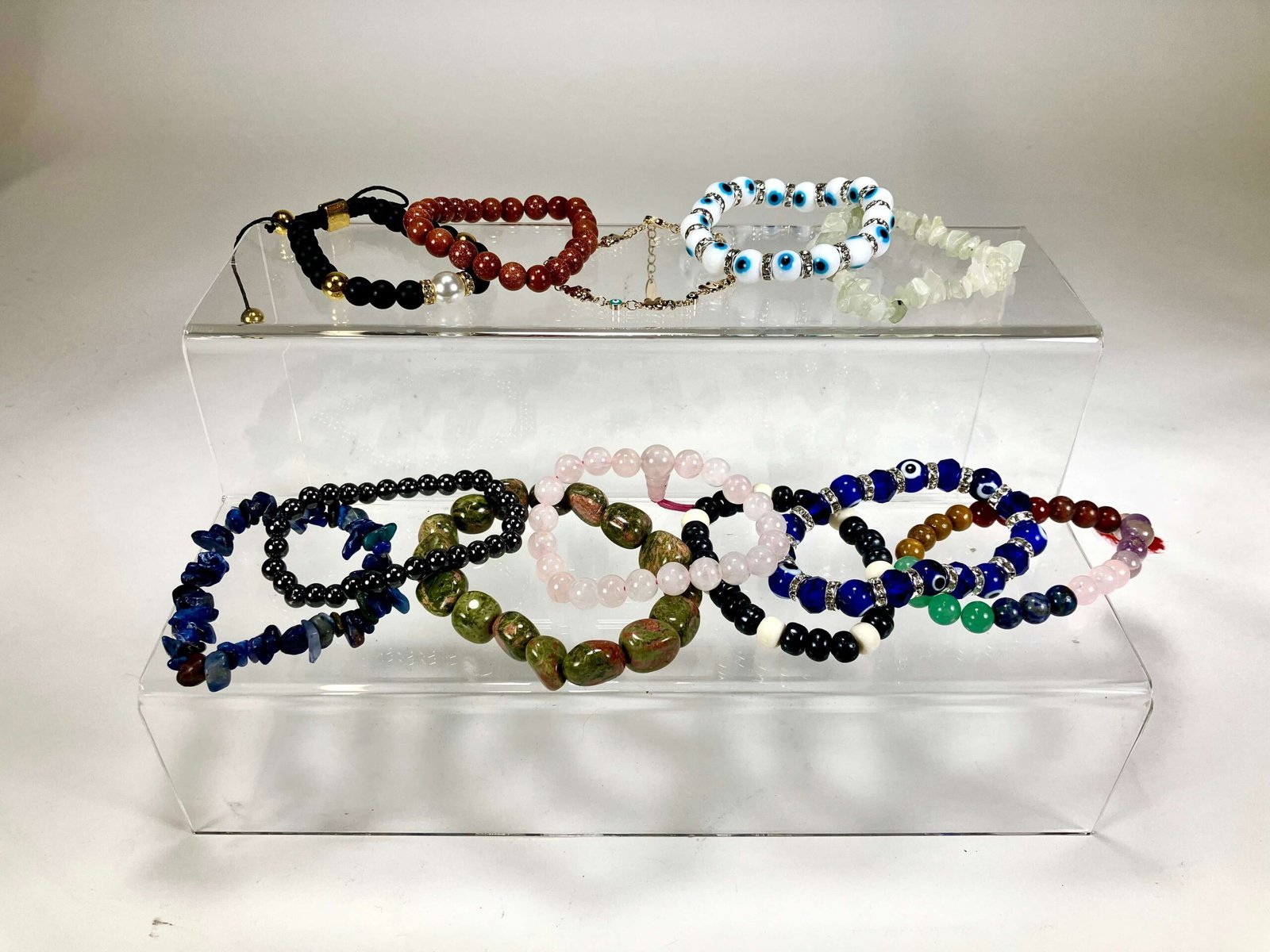 GEMSTONE & POWER BEAD BRACELET