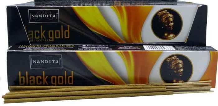 Black Gold Money Drawing Incense (Nandita) - Image 1