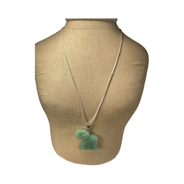 Fast Luck/Money Drawing Gemstone Elephant Necklace