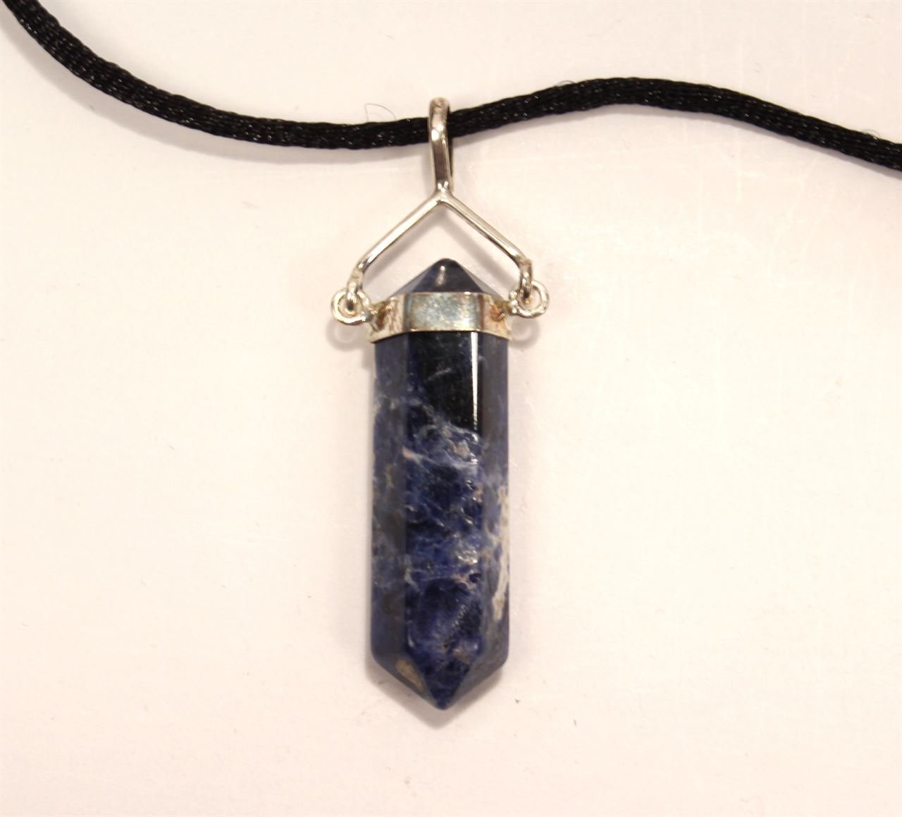 Sterling Silver-Sodalite Success in Court Crystal Point Necklace