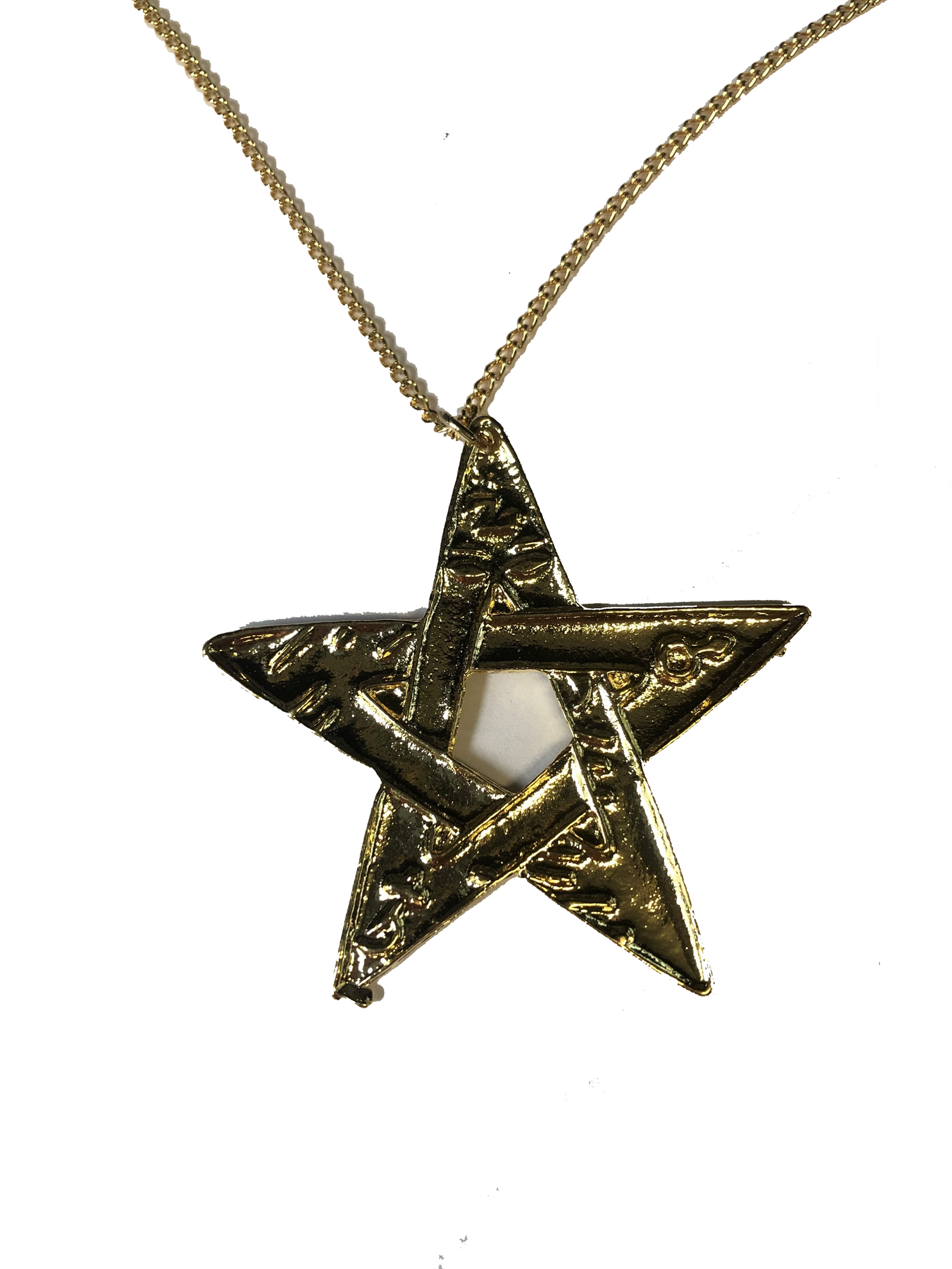 Large Pentagram Necklace - Gold