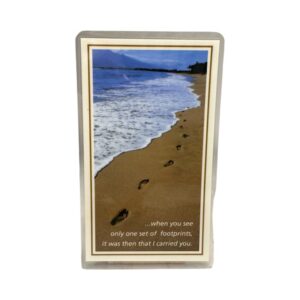 Footprint in the Sand Blessed Prayer Card