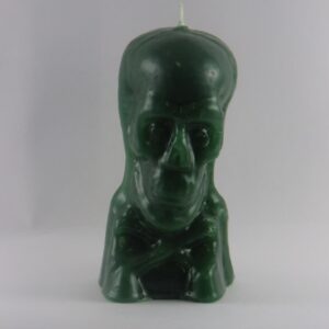 Green Skull Candle