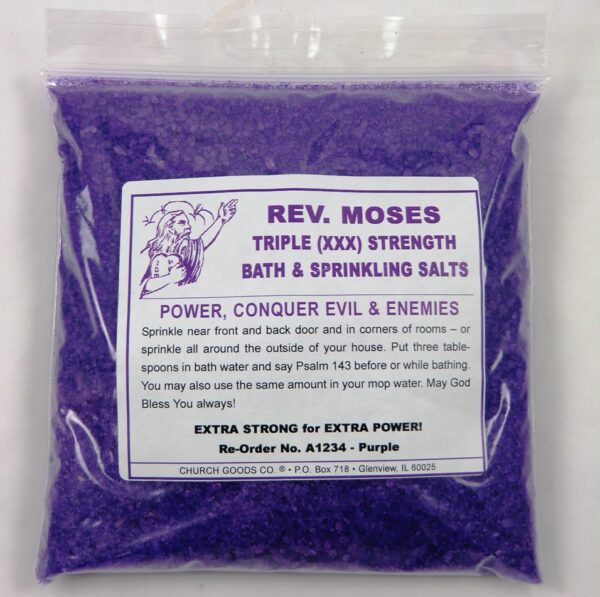 Purple Power and Control Evil and Enemies Triple Strength Bath and Sprinkling Salt