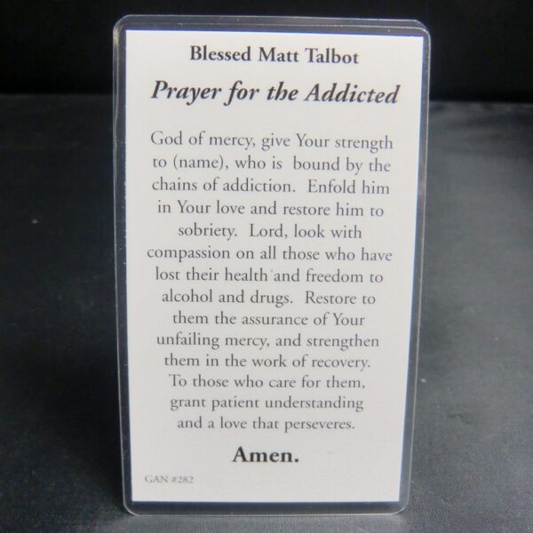 Prayer for the Addicted Blessed Prayer Card