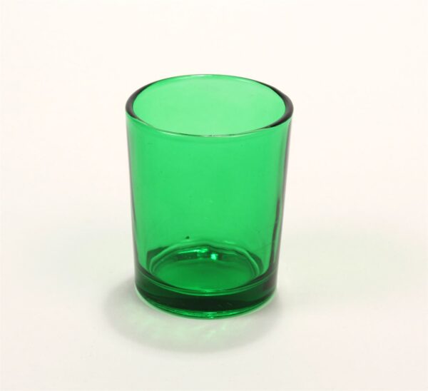 Glass Votive Candle Holder - Green