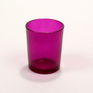 Glass Votive Candle Holder - Purple