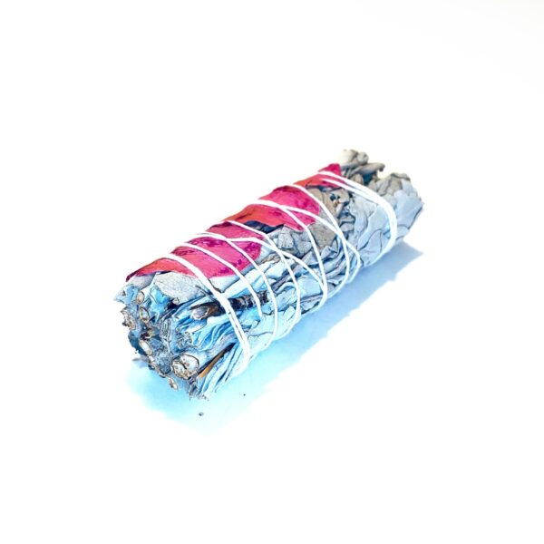 White Sage & Rose Smudge Stick - 4 inch