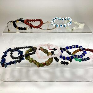 GEMSTONE & POWER BEAD BRACELET