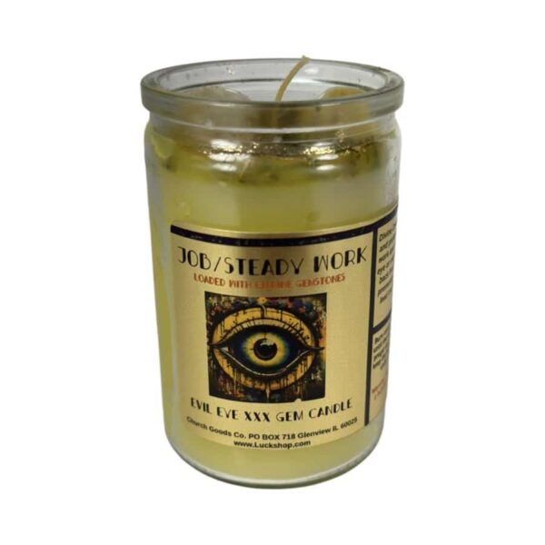 Job/Steady Work Evil Eye XXX Gemstone Candle